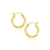 10k Yellow Gold Polished Hoop Earrings (15 mm)-rx3798