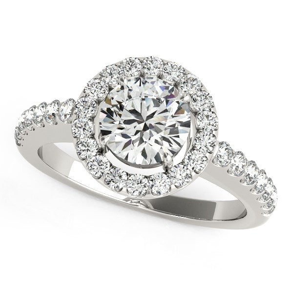 14k White Gold Classic with Pave Halo Diamond Engagement Ring (1 1/2 cttw)-rxd66610y28bt