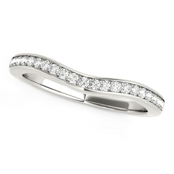 14k White Gold Curved Diamond Wedding Band (1/6 cttw)-rxd56606y28bt