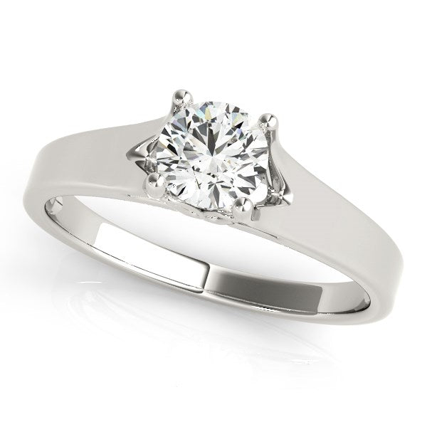 14k White Gold Prong Set Style Solitaire Diamond Engagement Ring (1/2 cttw)-rxd76509y28bt