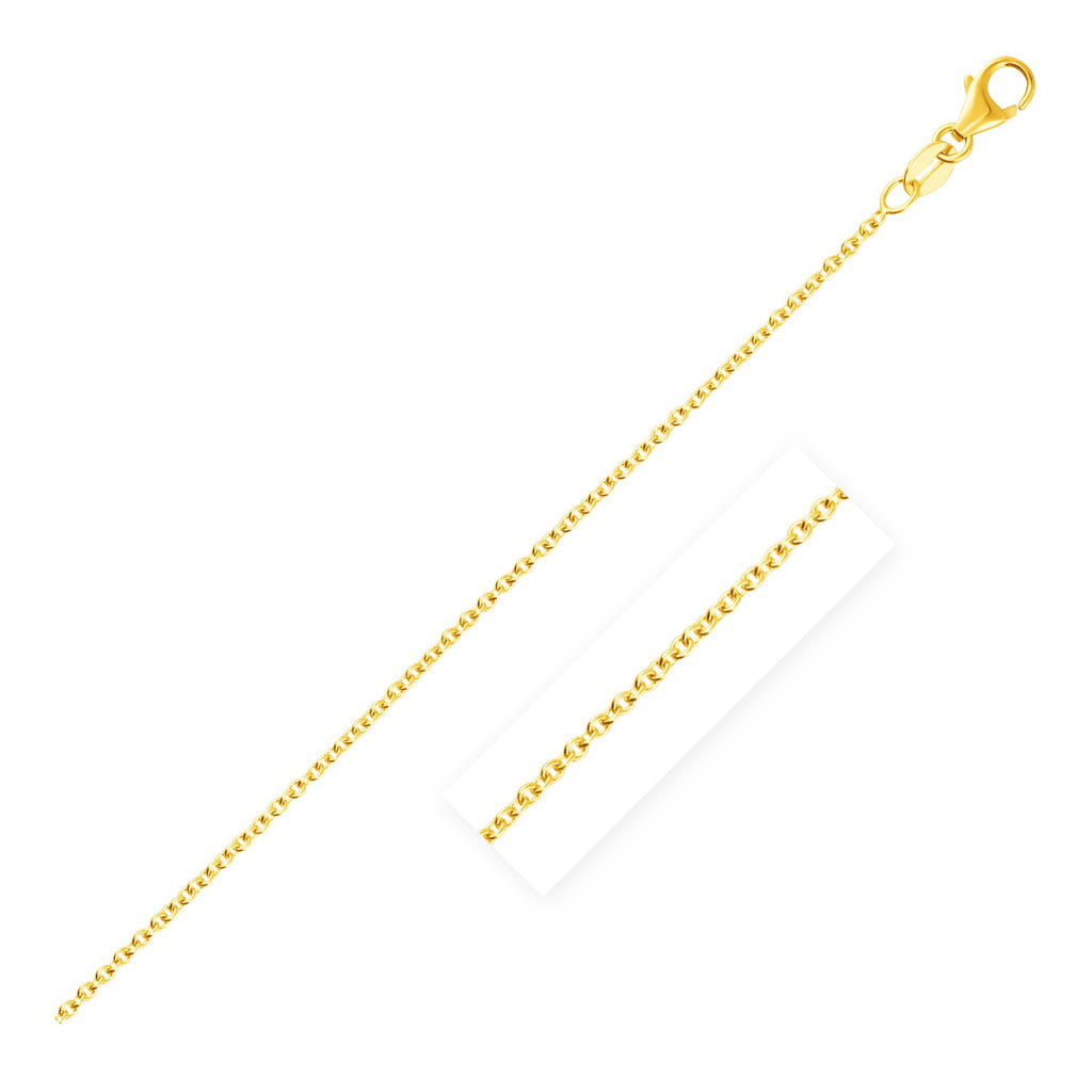 14k Yellow Gold Round Cable Link Chain 1.9mm-rx37637-16