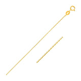 14k Yellow Gold Oval Cable Link Chain 1.0mm-rx78566-18