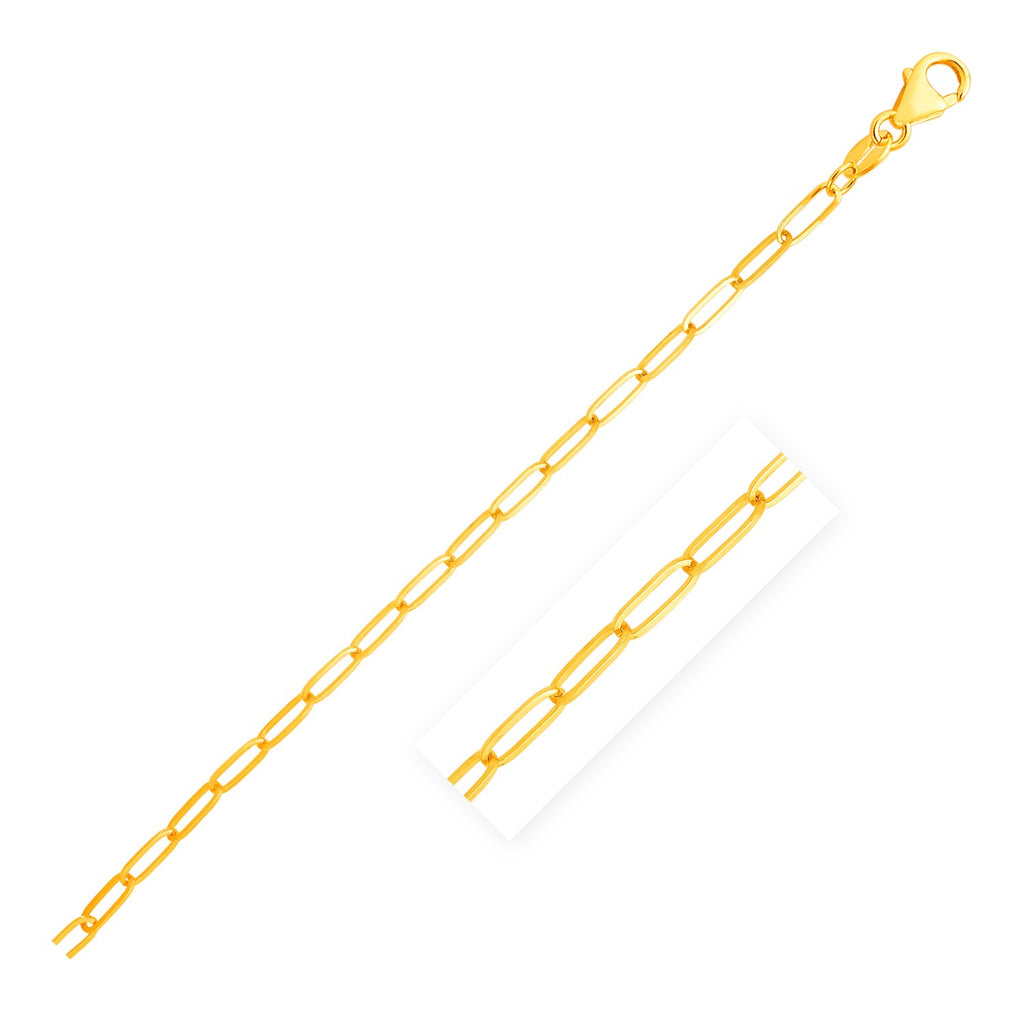 14K Yellow Gold Paperclip Chain (3.5mm)-rx97954-20