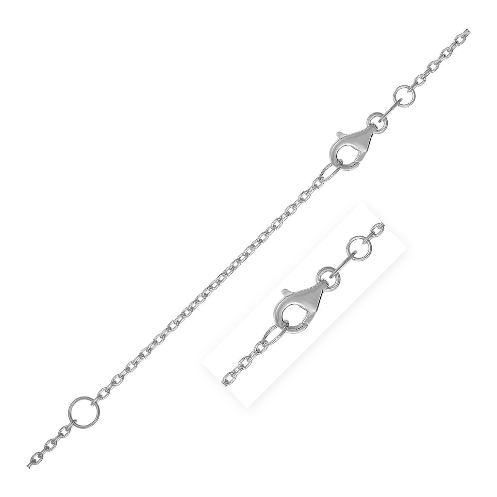 Extendable Cable Chain in 14k White Gold (1.5mm)-rx45750-18