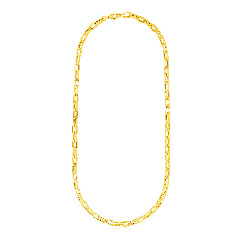 14k Yellow Gold Mens Paperclip Chain Necklacerx63729-24-rx63729-24