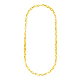 14k Yellow Gold Mens Paperclip Chain Necklace-rx63729-24