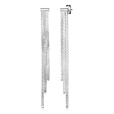 Sterling Silver Chain Tassel Earrings-rx60364