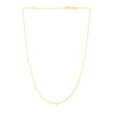 14K Yellow Gold Necklace with Triangles-rx87426-18