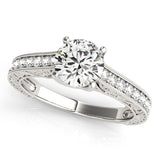 14k White Gold Trellis Antique Style Diamond Engagement Ring (1 1/4 cttw)-rxd23737y28bt
