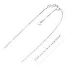 Sterling Silver 2.5 mm Adjustable Piatto Chain-rx44079-22