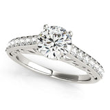 14k White Gold Unique Detailing Diamond Engagement Ring (1 1/3 cttw)-rxd29350y28bt