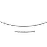 Sterling Silver Round Omega Style Chain Necklace with Rhodium Plating (1.55mm)-rx14669-16