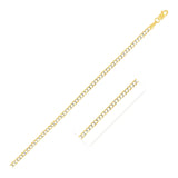 2.6 mm 14k Two Tone Gold Pave Curb Chain-rx02344-18