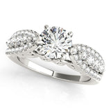 14k White Gold Multirow Shank Round Diamond Engagement Ring (1 1/2 cttw)-rxd36176y28bt