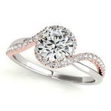 14k White And Rose Gold Bypass Band Diamond Engagement Ring (1 1/8 cttw)-rxd46075y28bt