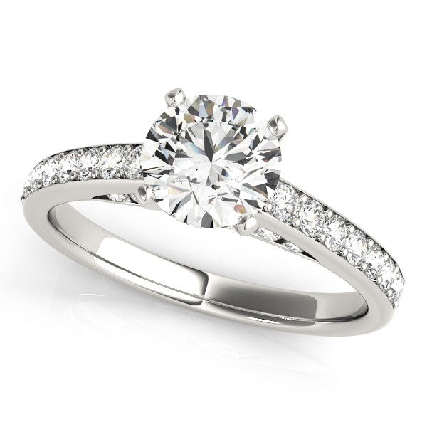 14k White Gold Single Row Prong Set Diamond Engagement Ring (1 3/8 cttw)-rxd66778y28bt