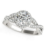 14k White Gold Entwined Split Shank Diamond Engagement Ring (1 1/2 cttw)-rxd67366y28bt