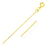 14k Yellow Gold Diamond Cut Cable Link Chain 0.7mm-rx76063-18