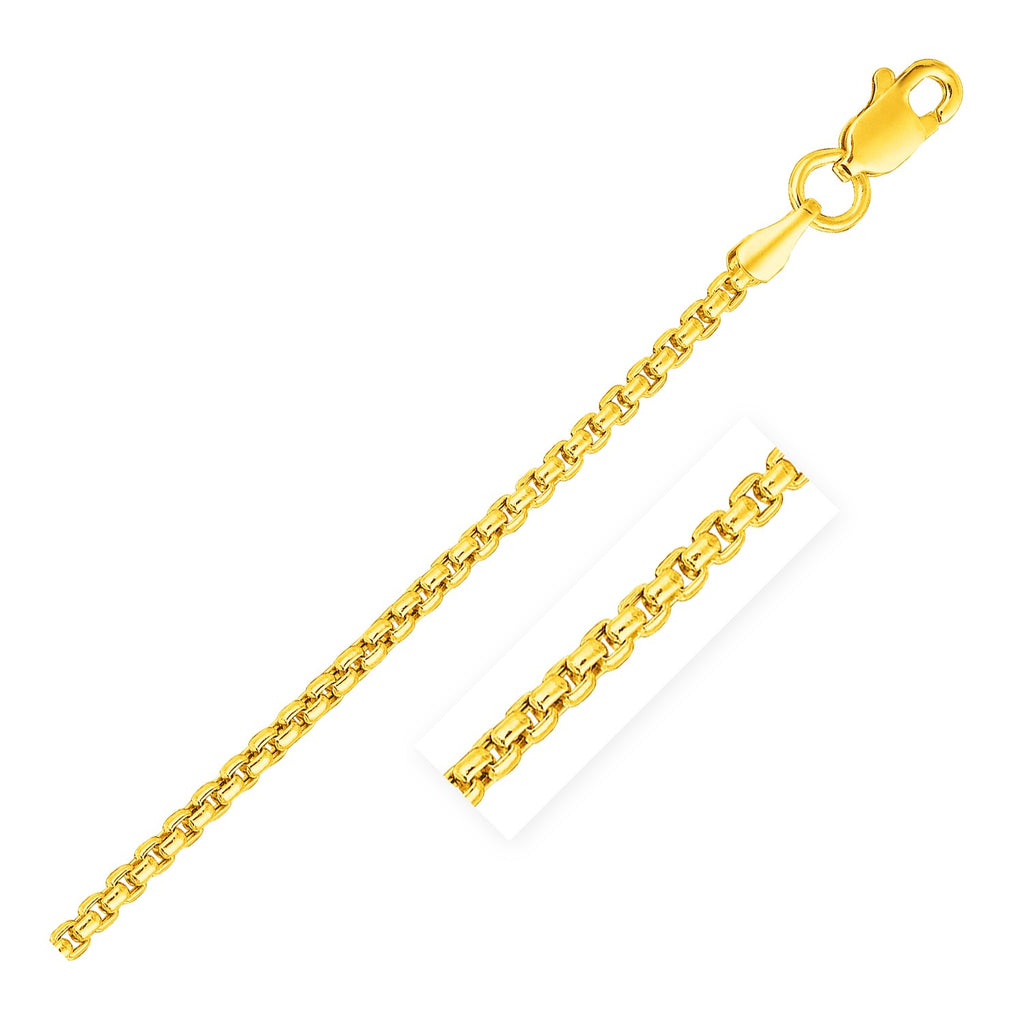 14k Yellow Gold Solid Round Box Chain 1.6 mm-rx64593-20