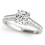 14k White Gold Graduated Single Row Diamond Engagement Ring (1 1/3 cttw)-rxd40037y28bt